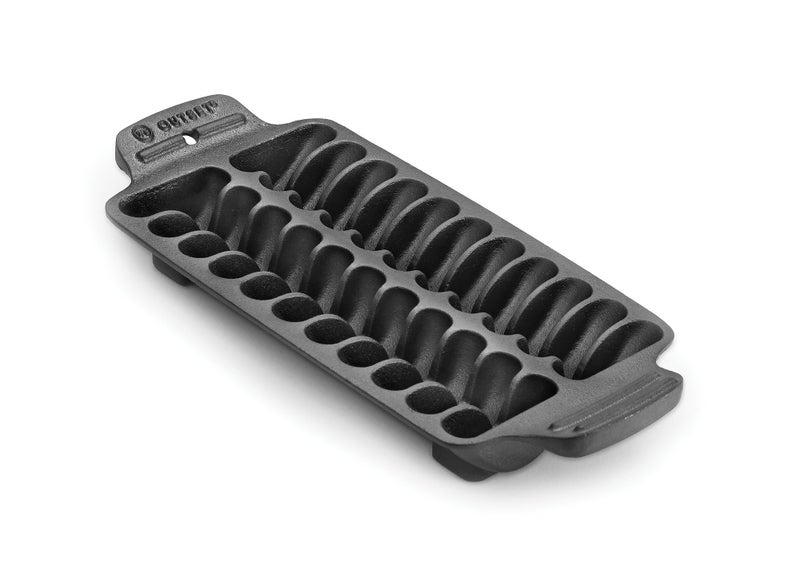 Outset 76375 Shrimp Cast Iron Grill and Serving Pan , Black - Image 1